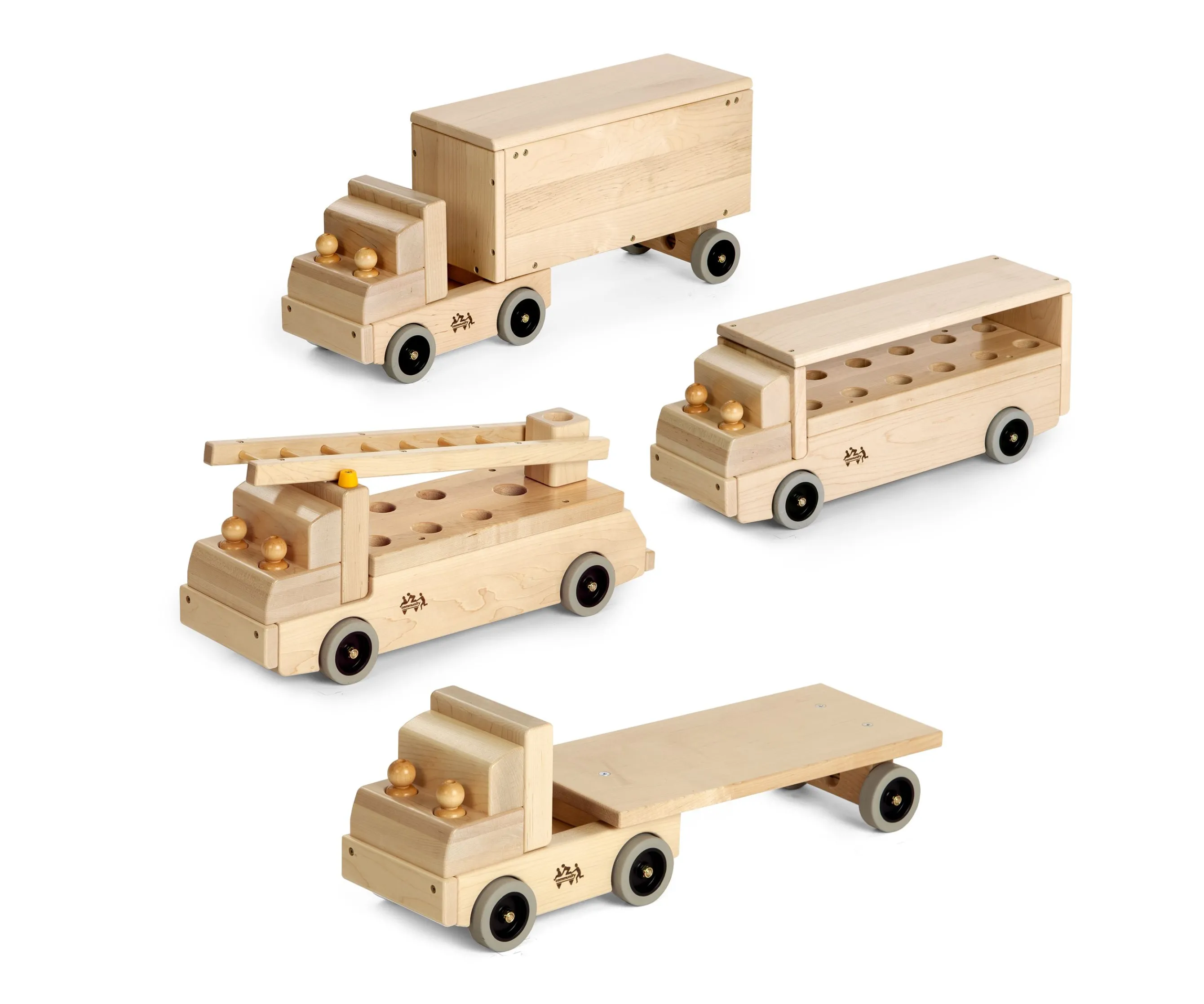 Set of Four Big Trucks